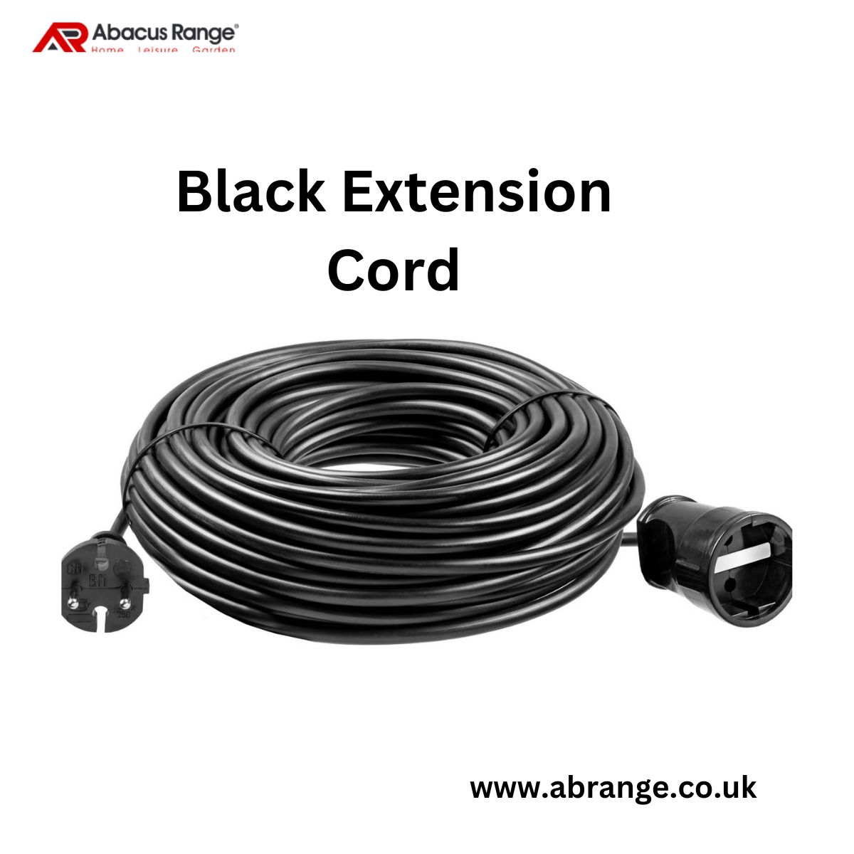 black extension lead