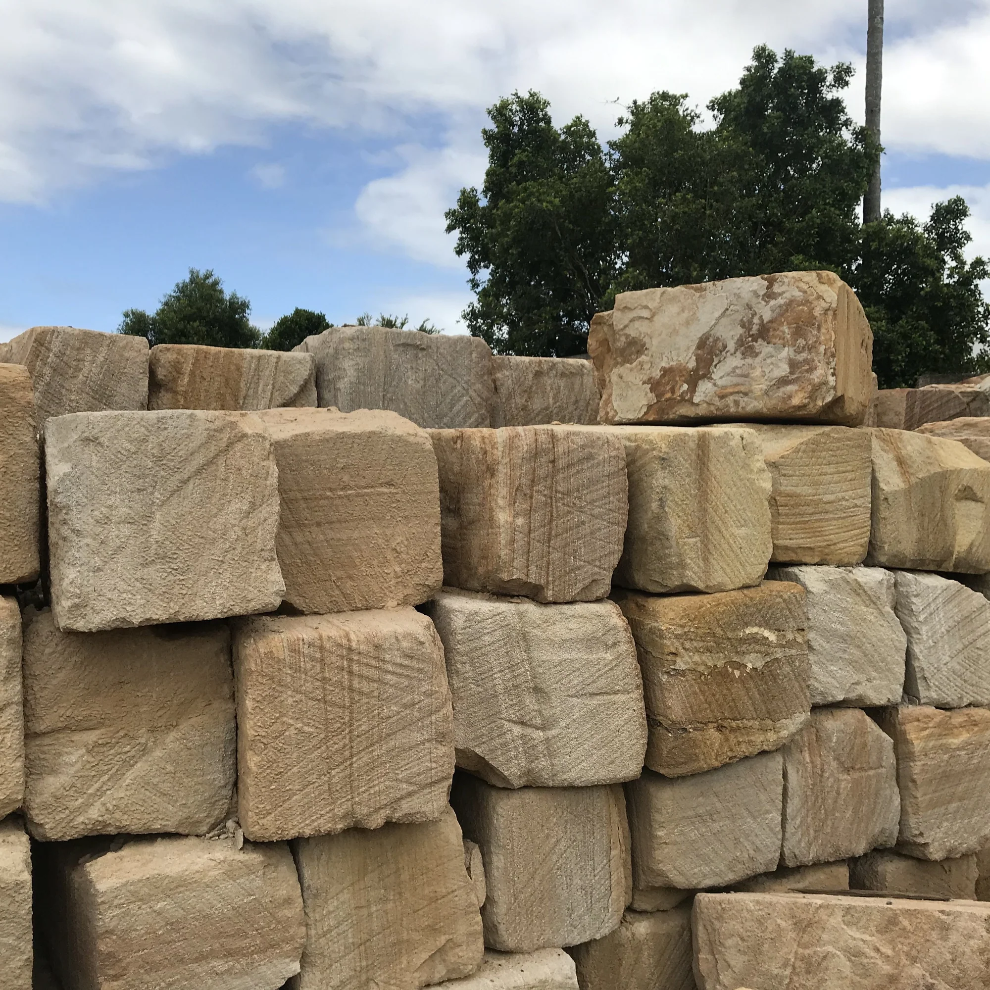 sandstone blocks
